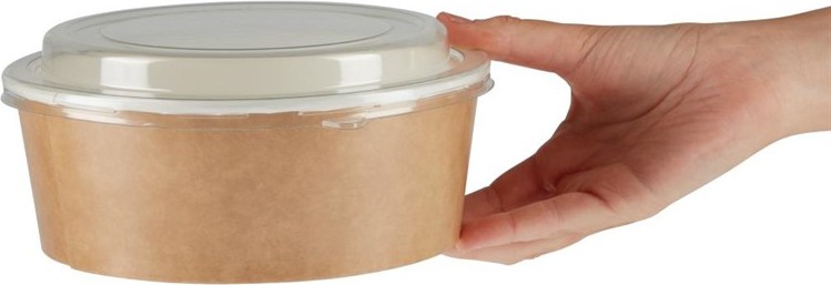  Colpac Recycelbare Einweg Salat Schalen mit Deckel Gro&szlig; 1300ml ( 150er Pack) (150 St&uuml;ck) 