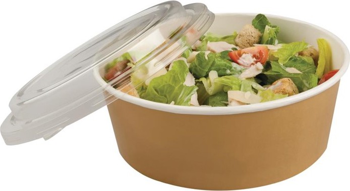  Colpac Recycelbare Einweg Salat Schalen mit Deckel Gro&szlig; 1300ml ( 150er Pack) (150 St&uuml;ck) 