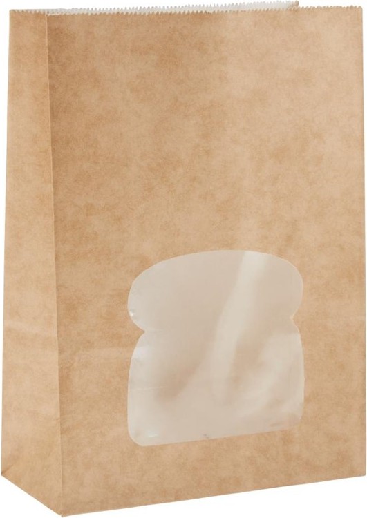  Colpac Recycelbare Sandwicht&uuml;ten aus Papier mit Sichtfenster braun 