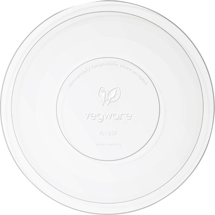  Vegware 185 Serie Kompostierbare Flachdeckel (300 St&uuml;ck) 