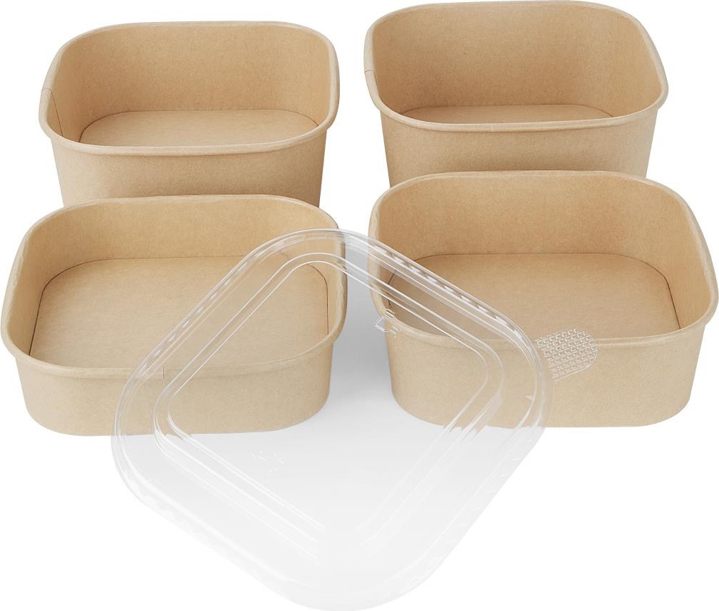  Fiesta Recyclingf&auml;hige quadratische Beh&auml;lterbasen 1400ml (300 St&uuml;ck) 