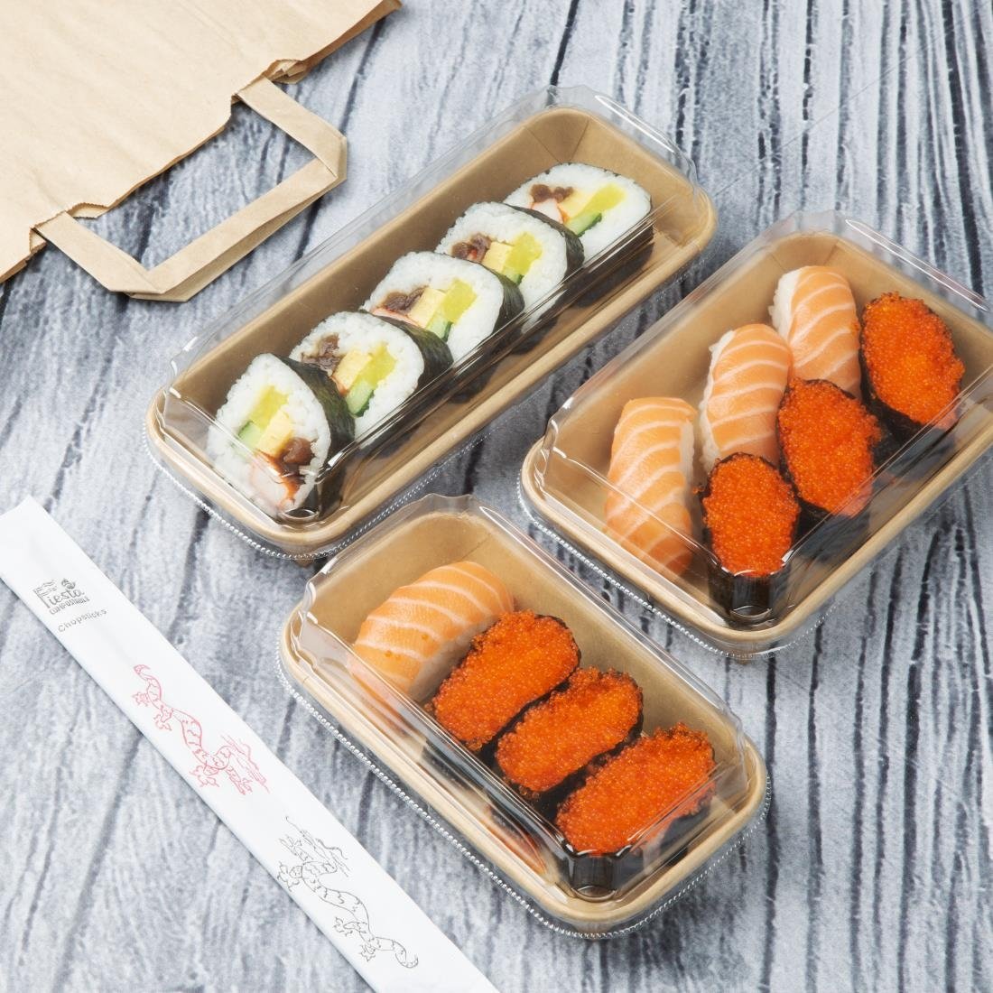  Fiesta Recyclebare Nr. 3 Sushi Schalenb&ouml;den 160x115mm (300 St&uuml;ck) 