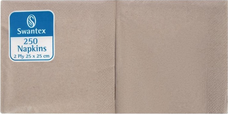  Gastronoble Kompostierbare Cocktailservietten braun 25cm 
