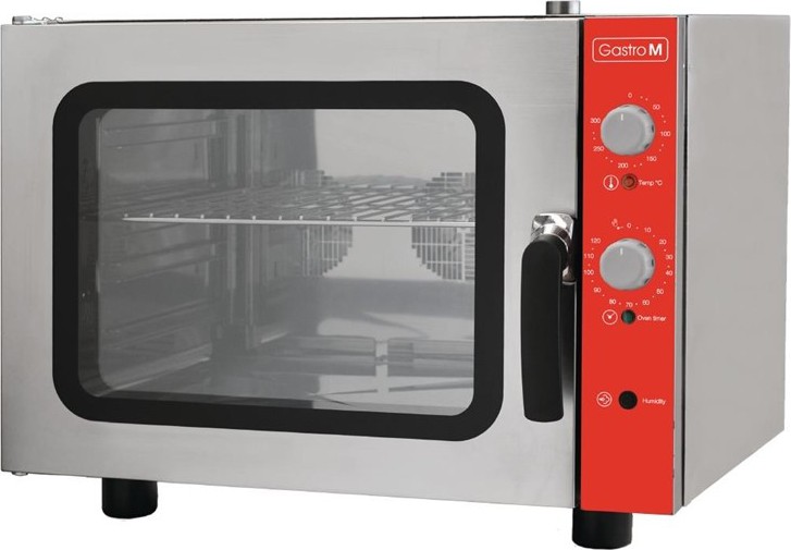  Gastro M Elektrischer Konvektionsofen mit Luftbefeuchter 4 Roste 230V 