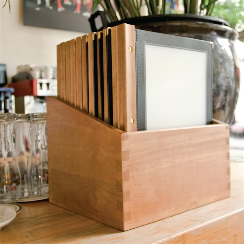  Securit Men&uuml;mappen mit Holzbox schwarz A4 