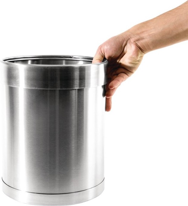 Bolero Papierkorb in Edelstahl 10,2L 