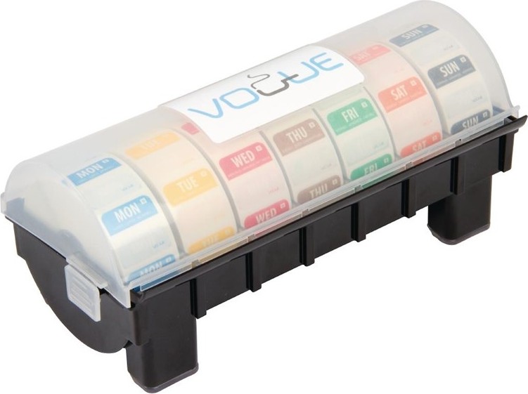  Vogue Etikettenset aufl&ouml;sbar 2,5cm mit Spender 