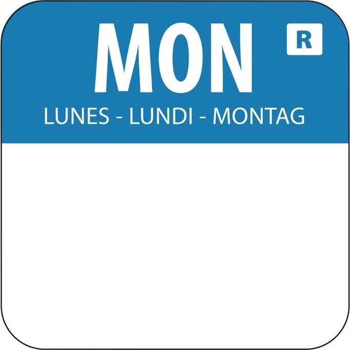  Vogue Farbcode Sticker Montag blau 