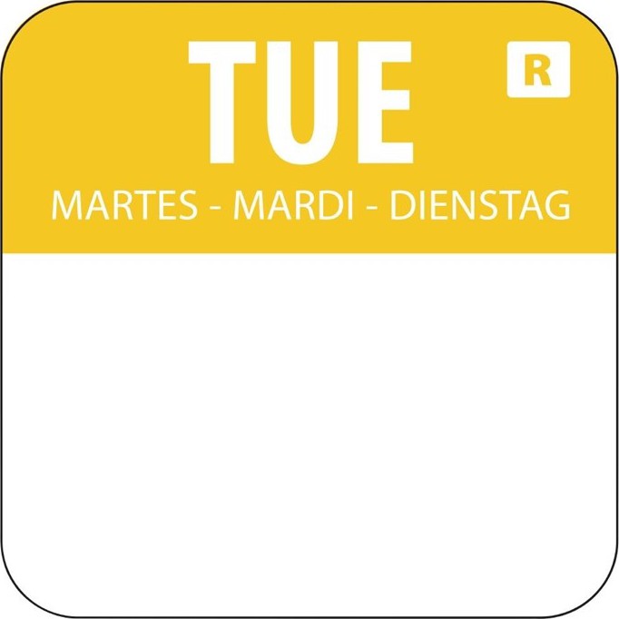  Vogue Farbcode Sticker Dienstag gelb 