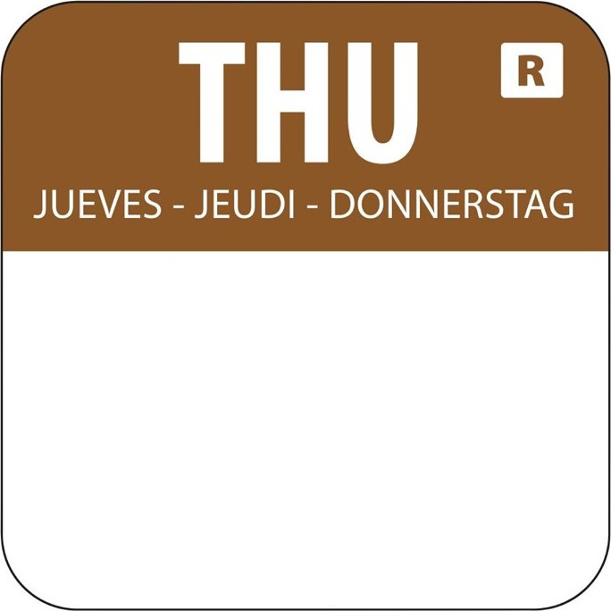  Vogue Farbcode Sticker Donnerstag braun 