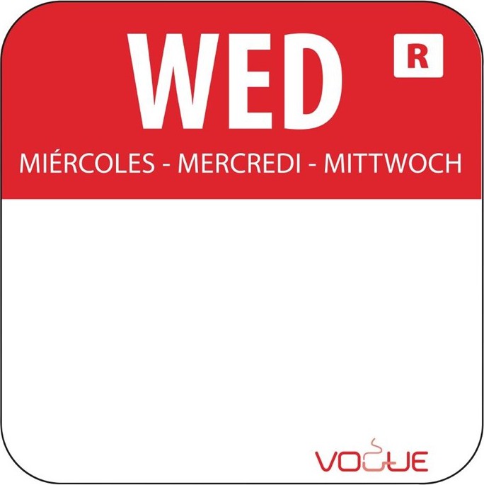  Vogue Etikettenset 2,5cm mit Edelstahlspender 