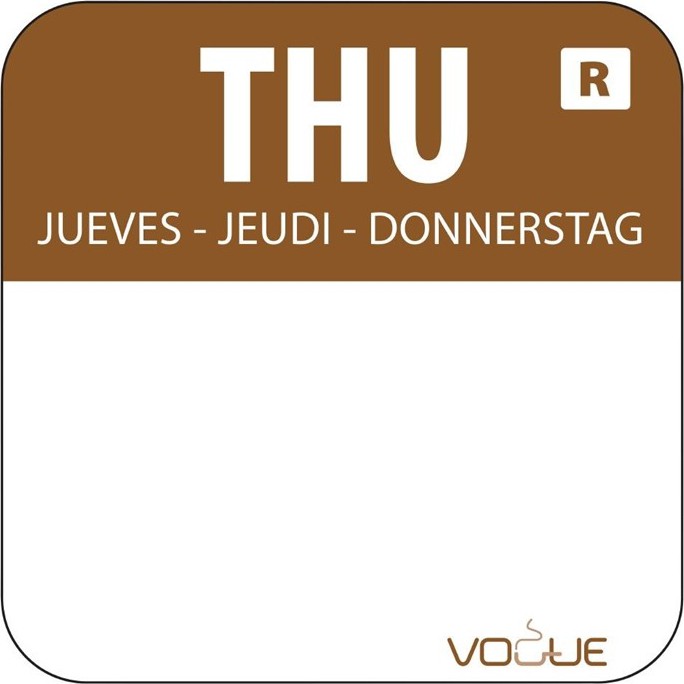  Vogue Etikettenset 2,5cm mit Edelstahlspender 