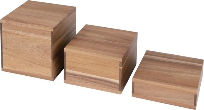  Olympia Frames Sideboard-Riser aus Akazienholz (3er-Set) 