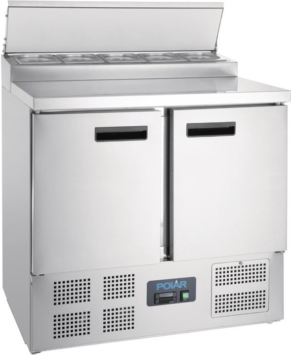  Polar Serie G Pizzak&uuml;hltisch Saladette 2-t&uuml;rig 254L 
