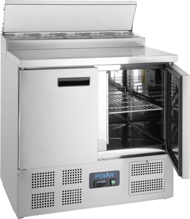  Polar Serie G Pizzak&uuml;hltisch Saladette 2-t&uuml;rig 254L 