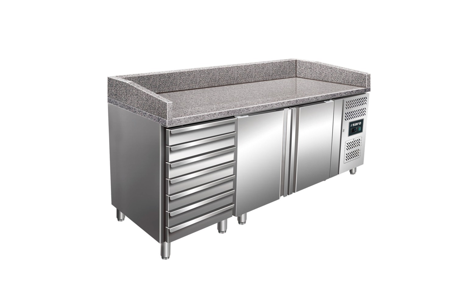  Saro Pizzatisch, 2 T&uuml;ren + 7 Schubladen,  Modell MARGA PZ 2610 TN 