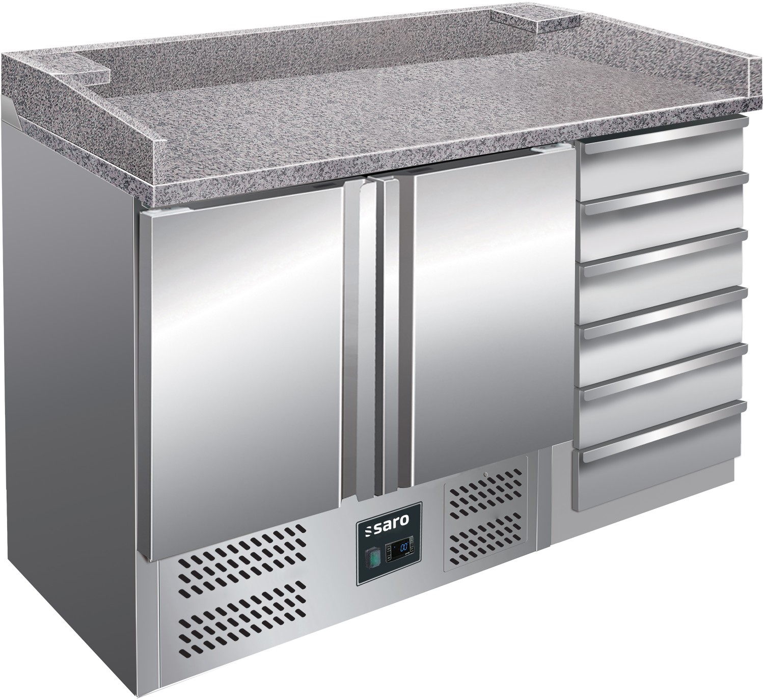  Saro Pizzatisch, 2 T&uuml;ren + 6 Schubladen,  Modell PZ 9001 