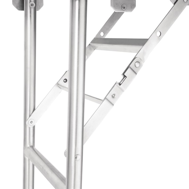  Vogue klappbarer Arbeitstisch aus Edelstahl 1220x610x780mm 