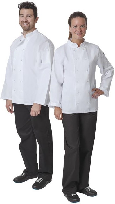  Whites Vegas Kochjacke lange &Auml;rmel wei&szlig; 