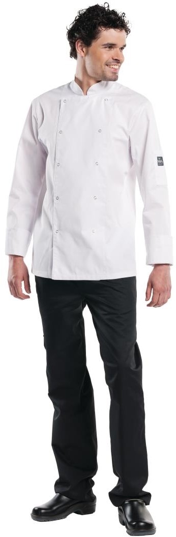  Chaud Devant Hilton Poco Kochjacke lange &Auml;rmel wei&szlig; 