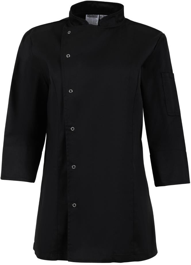  Whites Damen Kochjacke Schwarz 
