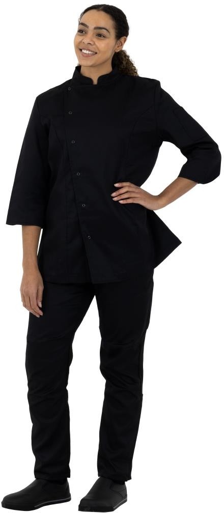  Whites Damen Kochjacke Schwarz 