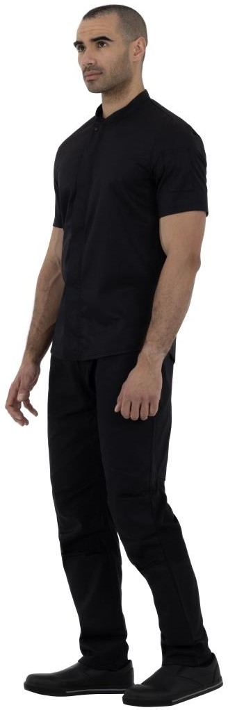  Southside Harlem Kurzarm-Kochjacke, Schwarz, 