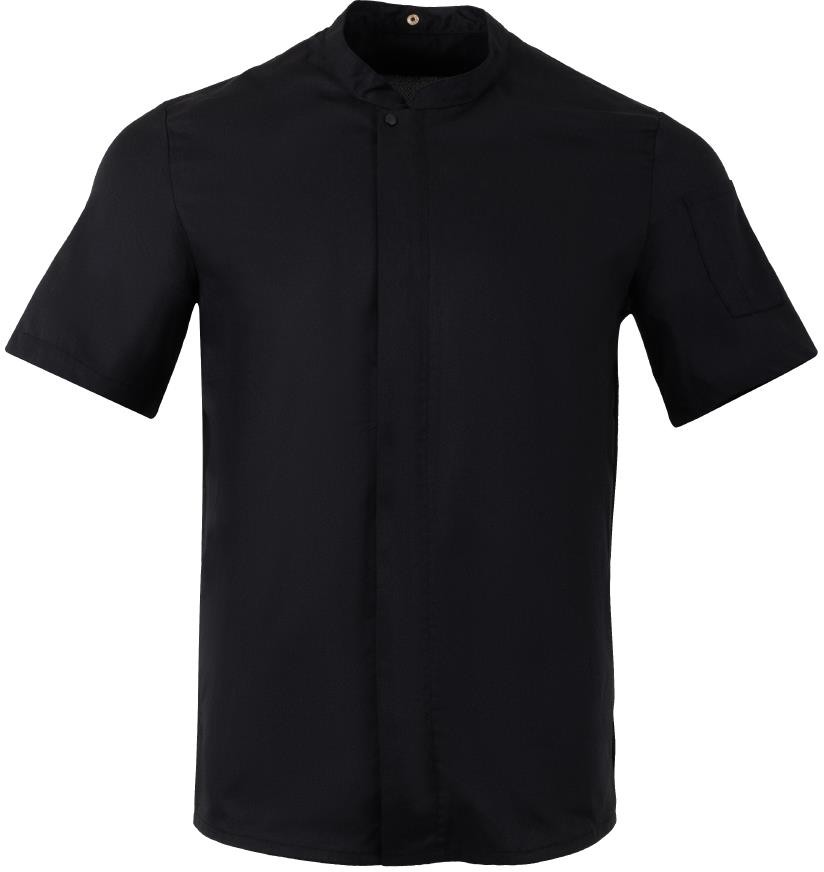  Southside Harlem Kurzarm-Kochjacke, Schwarz, 