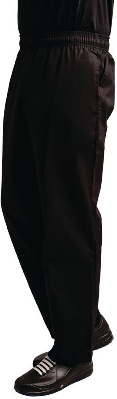 Whites Unisex Kochhose Easyfit Teflonbeschichtet schwarz 
