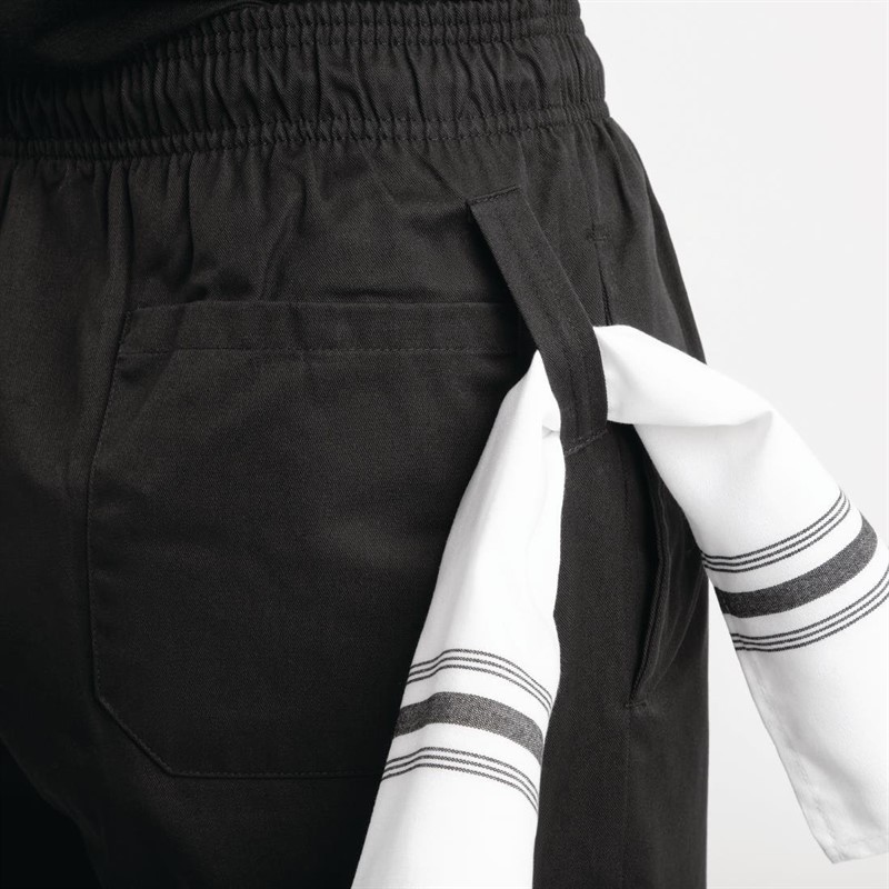 Whites Unisex Kochhose Easyfit Teflonbeschichtet schwarz 