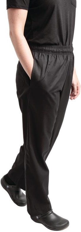  Whites Unisex Kochhose Easyfit Teflonbeschichtet schwarz 