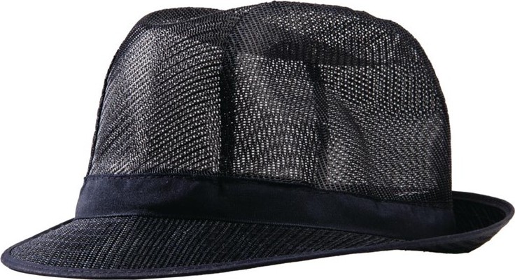  Gastronoble Trilby Hut mit Haarnetz dunkelblau 