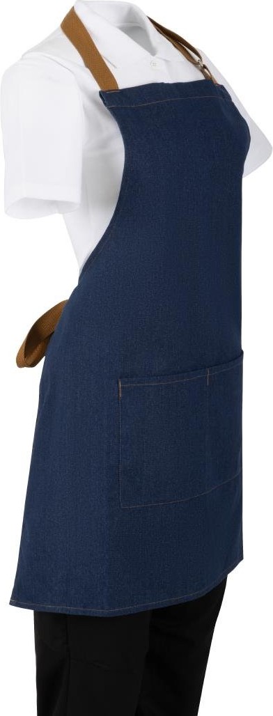  Southside Kurze Sch&uuml;rze in Denim Blau mit Seilband in Hellbraun 