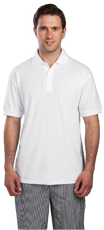  Gastronoble Unisex Poloshirt wei&szlig; 