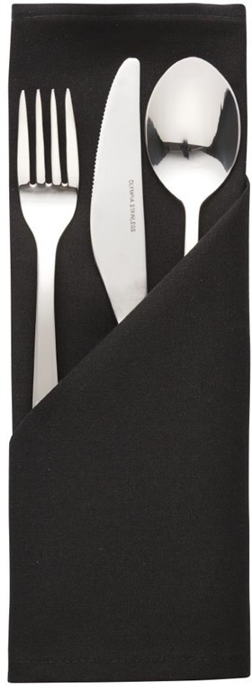  Mitre Essentials Occasions Servietten schwarz 51cm 