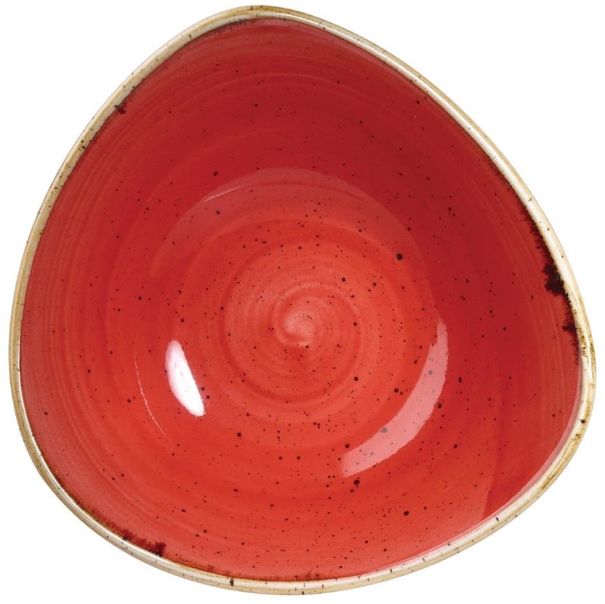  Churchill Stonecast Dreieckige Sch&uuml;ssel, Beerenrot, 235 mm (12 St&uuml;ck) 