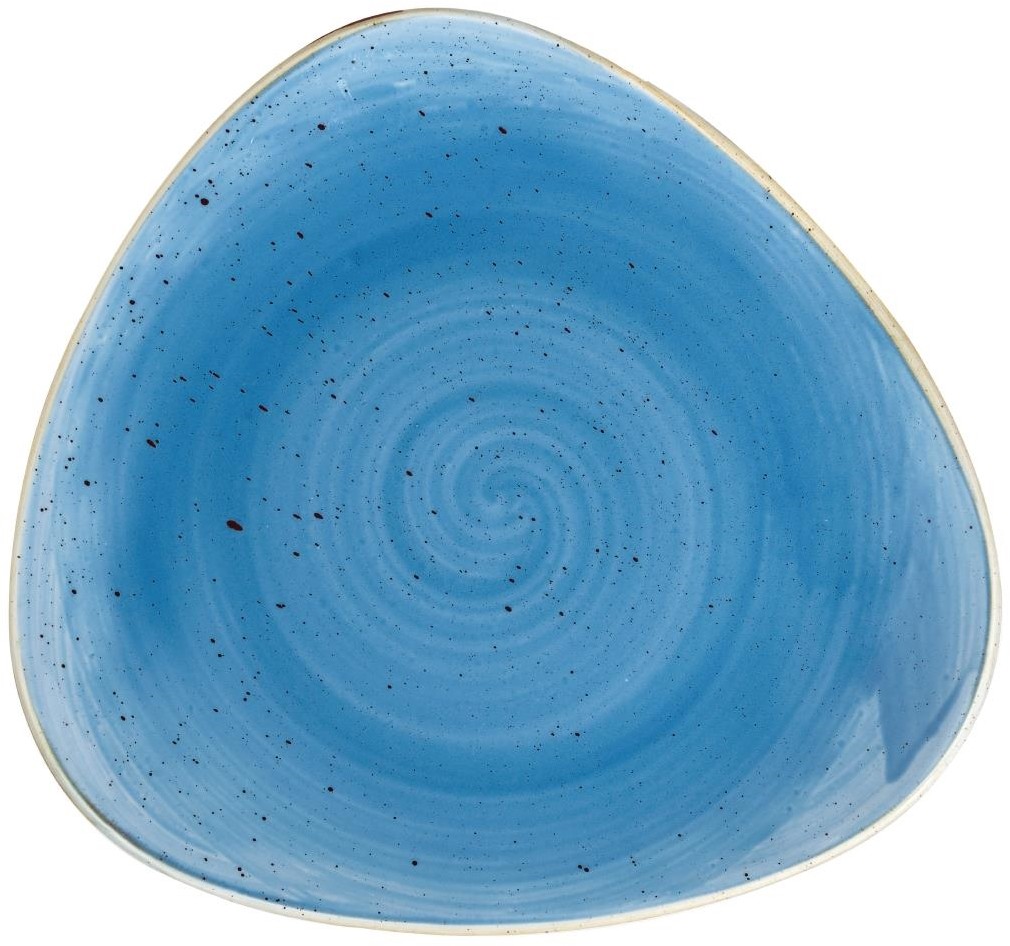  Churchill Stonecast Dreieckiger Teller, Kornblumenblau, 197 mm, (12 St&uuml;ck) 