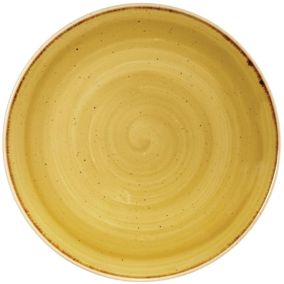  Churchill Stonecast, runder Coupe-Teller, Senfkorngelb, 260 mm, (12 St&uuml;ck) 