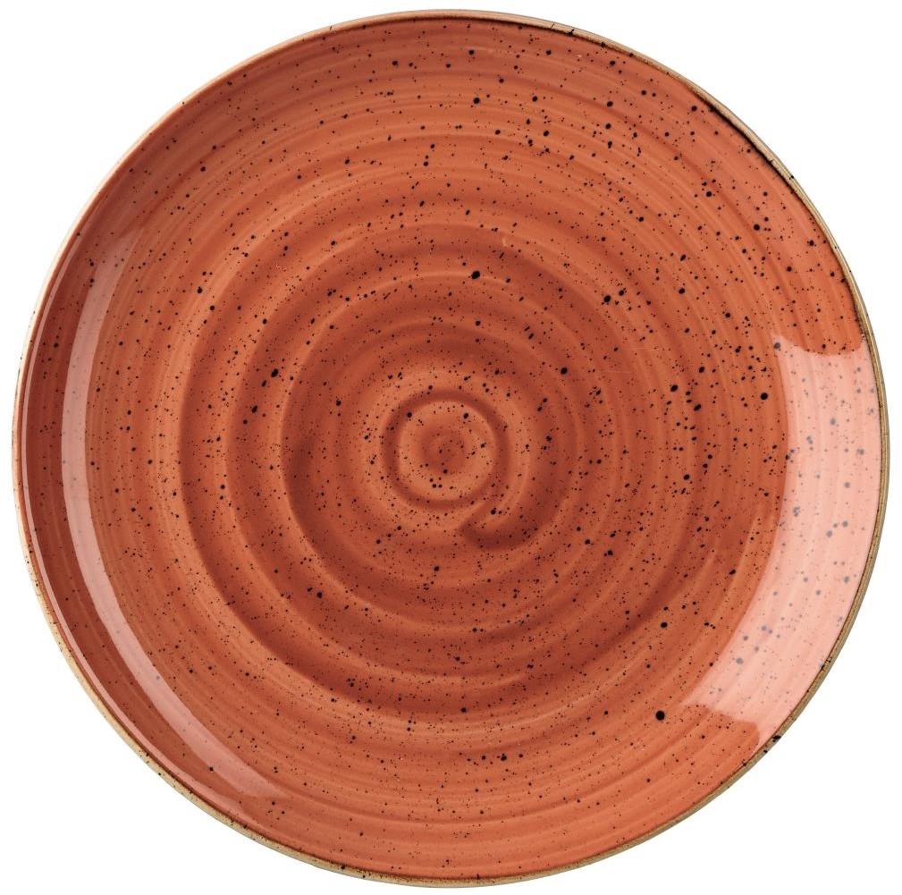  Churchill Stonecast, runder Coupe-Teller, gew&uuml;rztes Orange, 165 mm, (12 St&uuml;ck) 