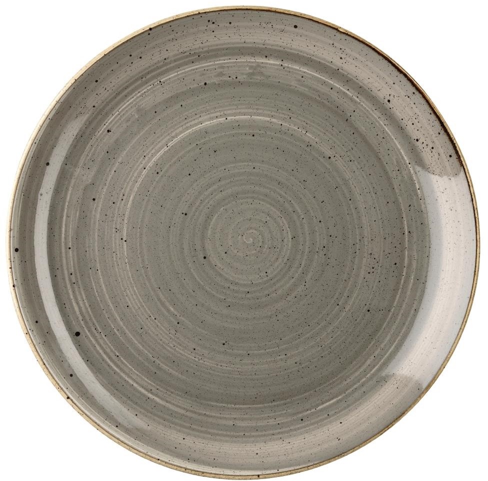  Churchill Stonecast, runder Coupe-Teller, Pfefferkorngrau, 217 mm, (12 St&uuml;ck) 