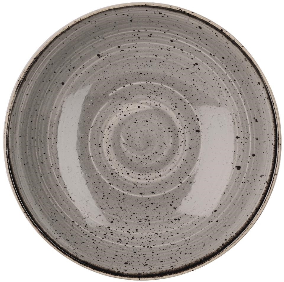  Churchill Stonecast, runde Coupe-Sch&uuml;ssel, Pfefferkorngrau, 184 mm, (12 St&uuml;ck) 