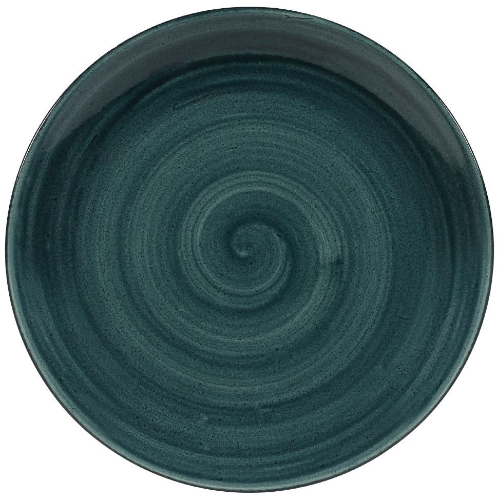  Churchill Stonecast Patina Coupe-Teller, rustikales Blaugr&uuml;n, 260 mm, (12 St&uuml;ck) 