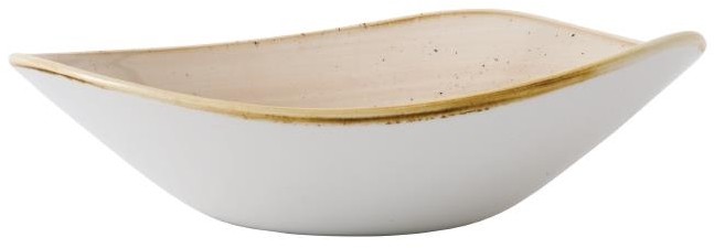  Churchill Stonecast Dreieckige Sch&uuml;ssel, Muskatcreme, 235 mm (12 St&uuml;ck) 
