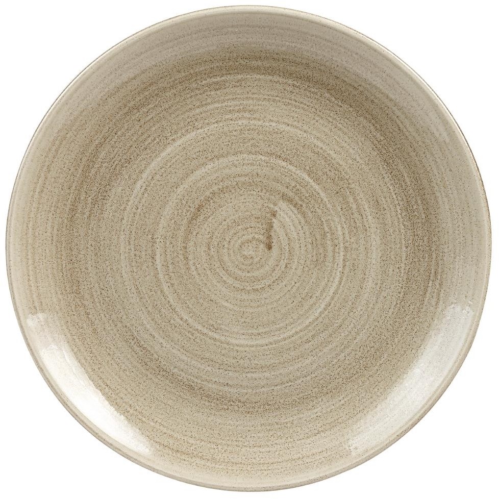  Churchill Stonecast Patina Antike Coup&eacute;-Teller, Taupe, 260 mm (12 St&uuml;ck) 