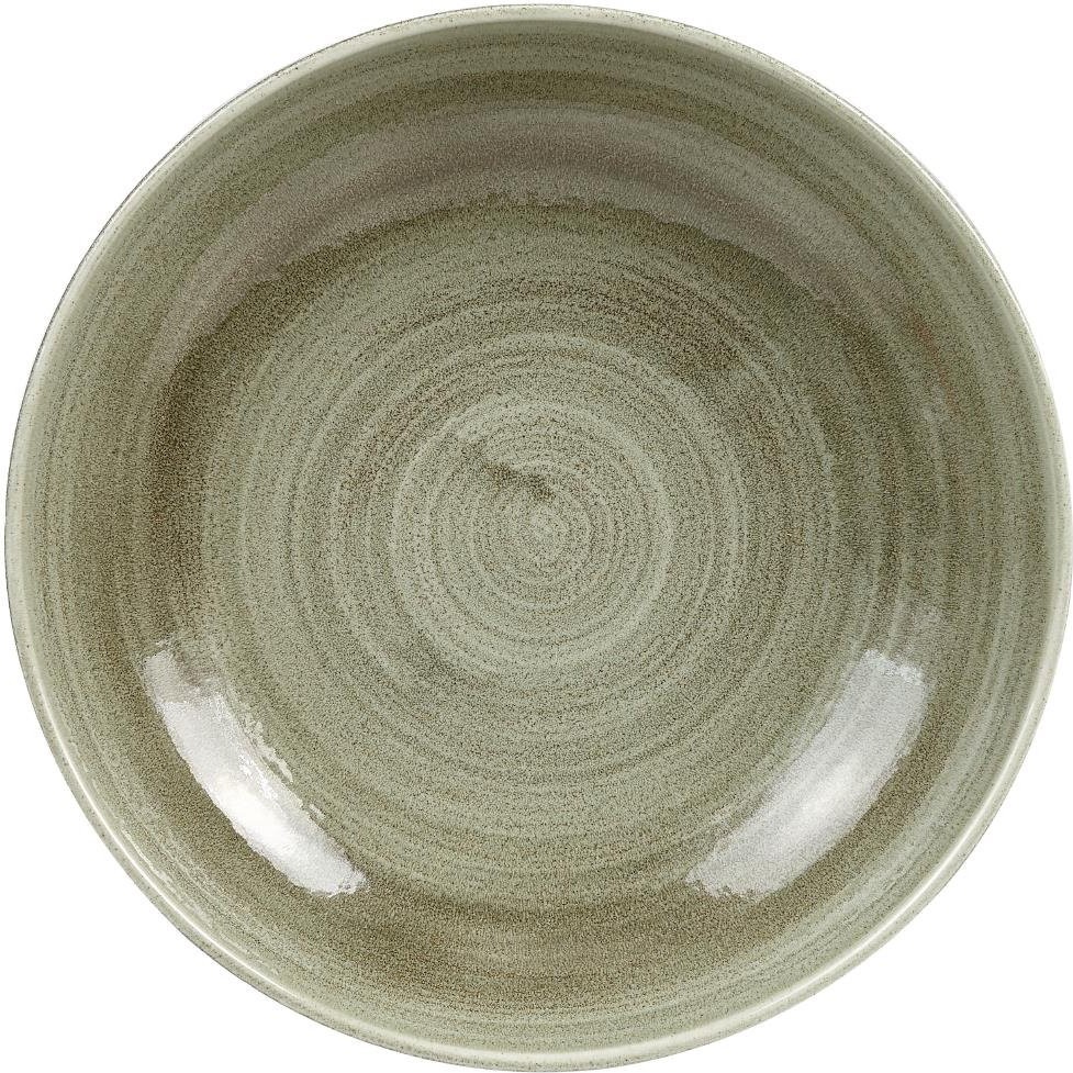  Churchill Stonecast Patina Antike runde Coupe-Sch&uuml;sseln, Gr&uuml;n, 182 mm 