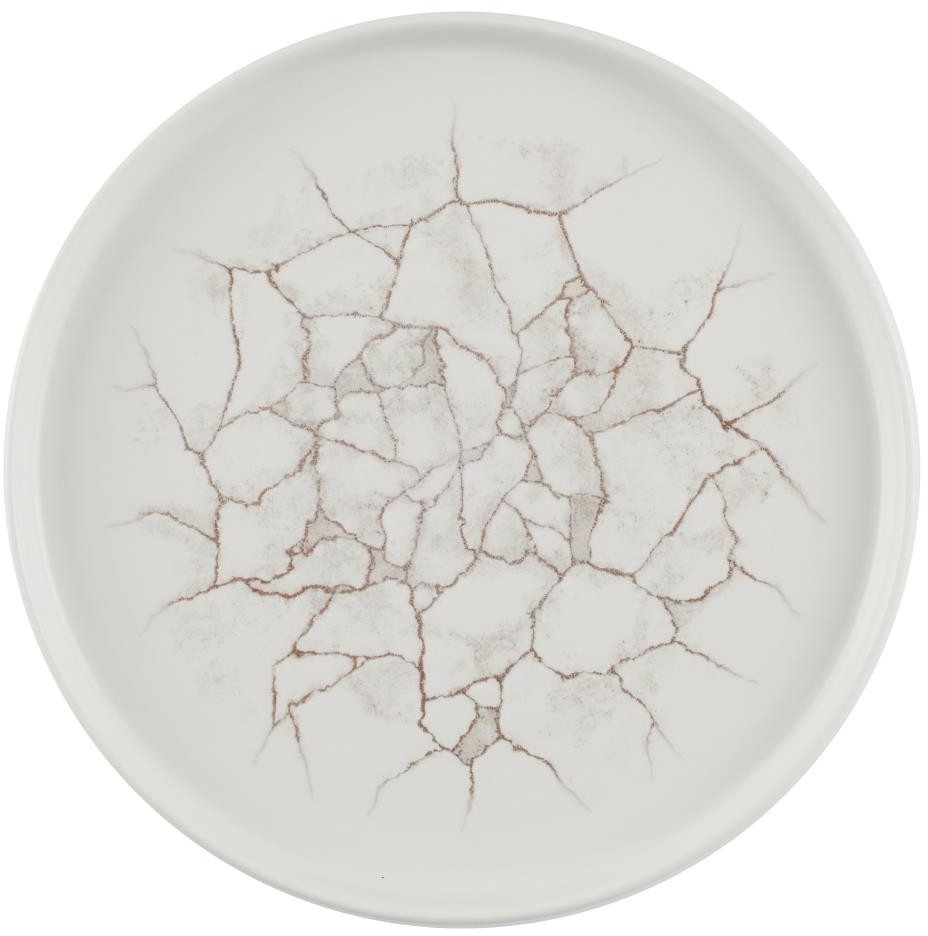  Churchill Studio Prints Kintsugi-Teller mit Achatw&auml;nden, Grau, 260 mm (6 St&uuml;ck) 