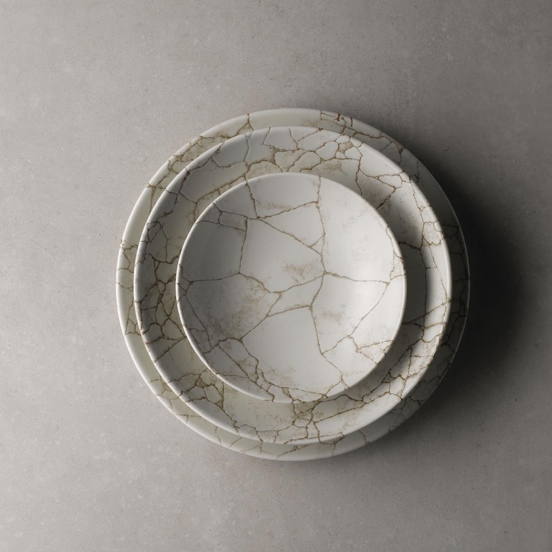  Churchill Studio Prints Kintsugi Achatgraue Coupe-Sch&uuml;sseln, 248 mm, (12 St&uuml;ck) 