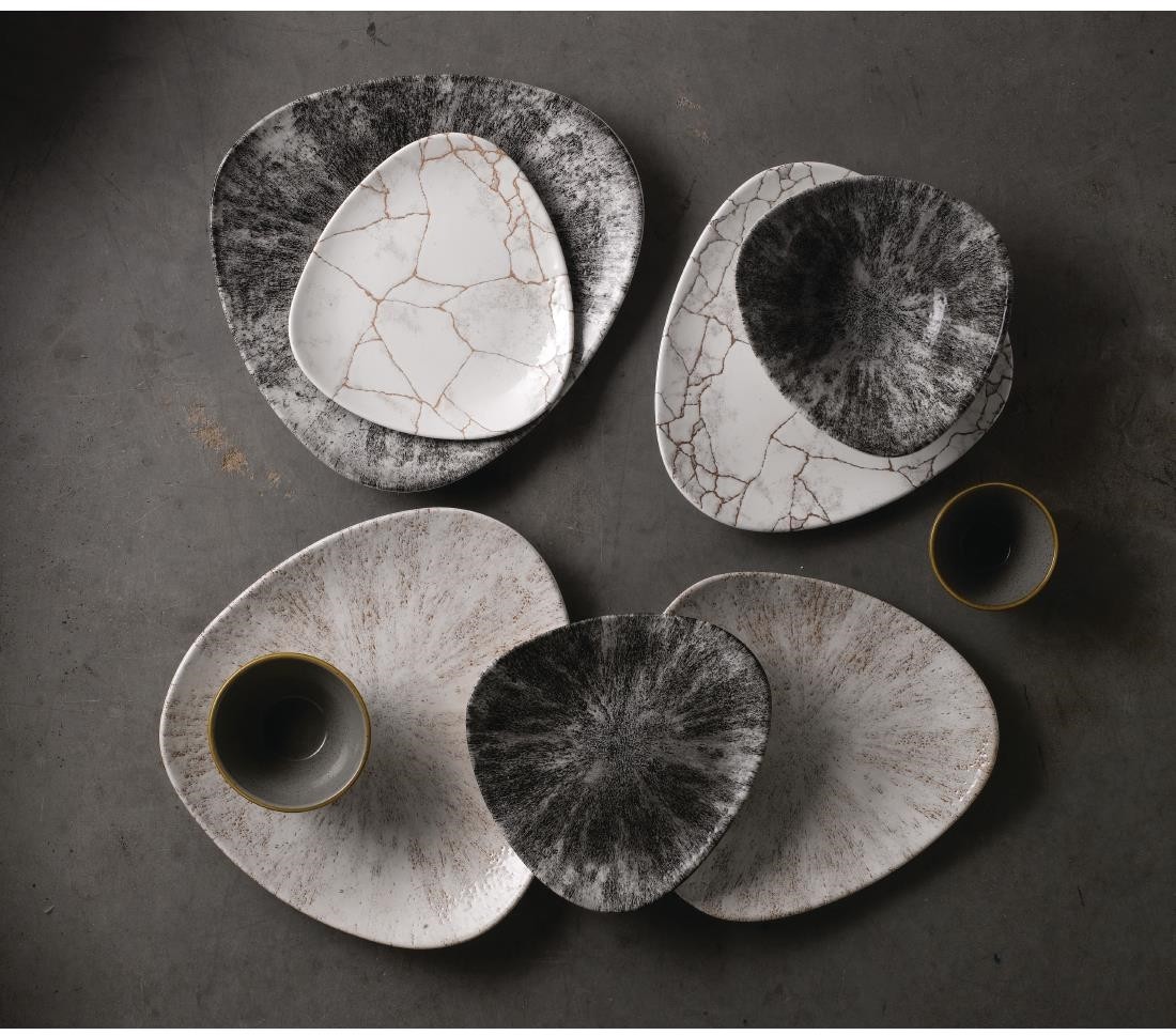  Churchill Studio Prints Kintsugi Achatgraue Lotusteller, 228 mm, (12 St&uuml;ck) 