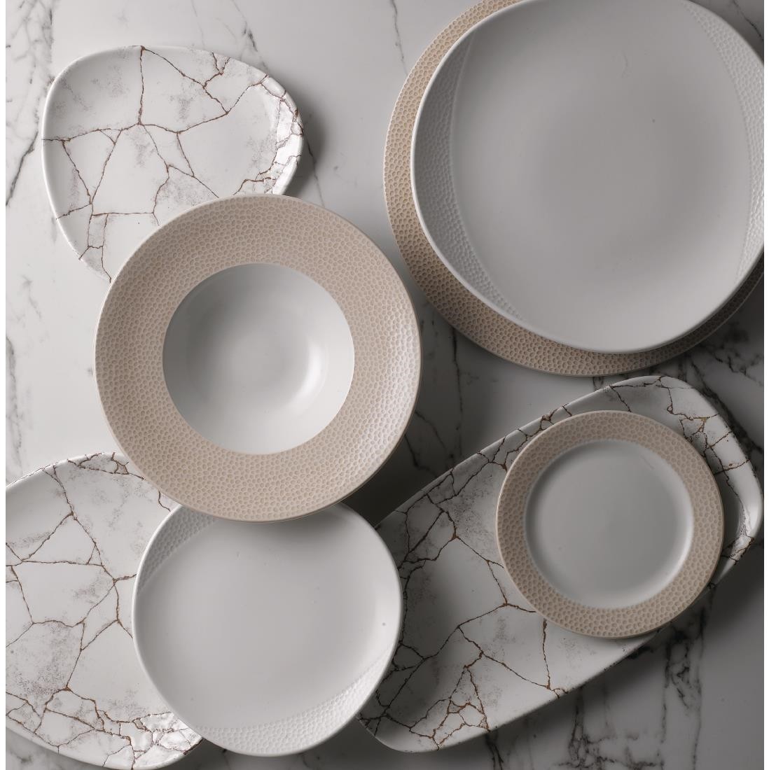  Churchill Studio Prints Kintsugi Achatgraue Lotusteller, 177 mm, (12 St&uuml;ck) 