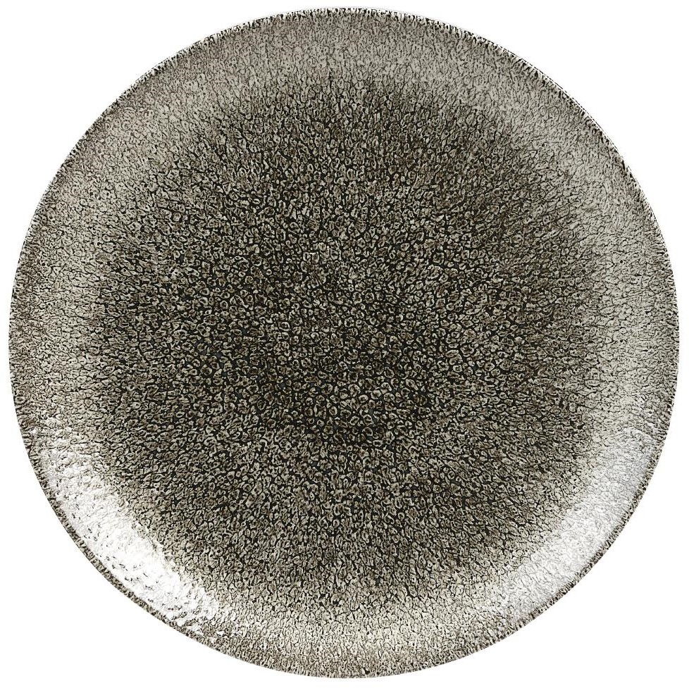  Churchill Studio Prints Raku-Coup&eacute;-Teller, rund, Quarzschwarz, 260 mm, (12 St&uuml;ck) 